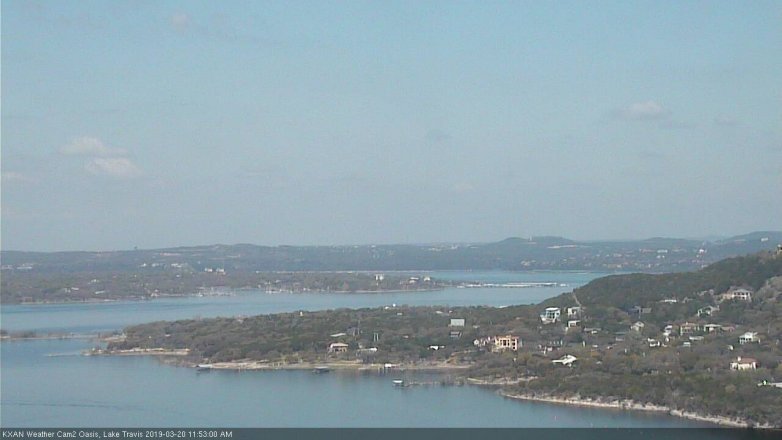 Lake Travis webcam, March 20, 2019 10:55 AM CT
