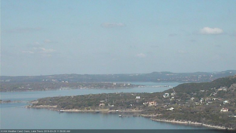 Lake Travis webcam, March 20, 2019 11:00 AM CT
