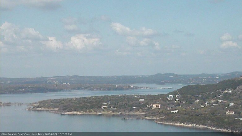 Lake Travis webcam, March 20, 2019 11:25 AM CT