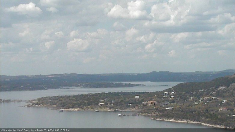 Lake Travis webcam, March 20, 2019 1:15 PM CT