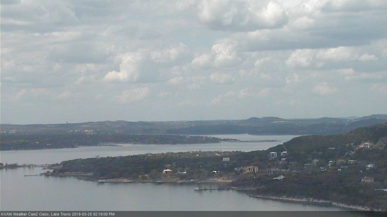Lake Travis webcam, March 20, 2019 1:20 PM CT