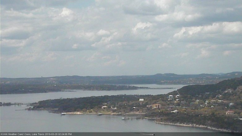 Lake Travis webcam, March 20, 2019 1:30 PM CT