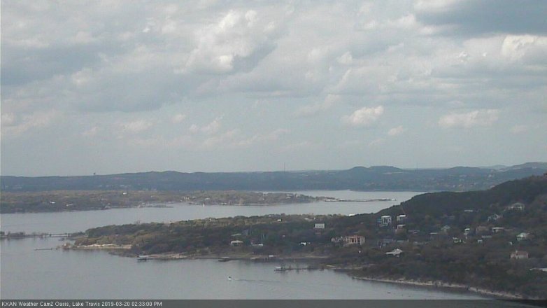 Lake Travis webcam, March 20, 2019 1:35 PM CT