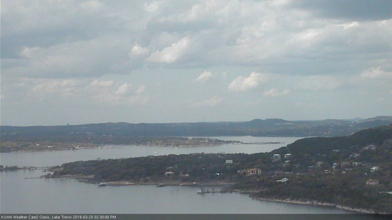 Lake Travis webcam, March 20, 2019 1:40 PM CT