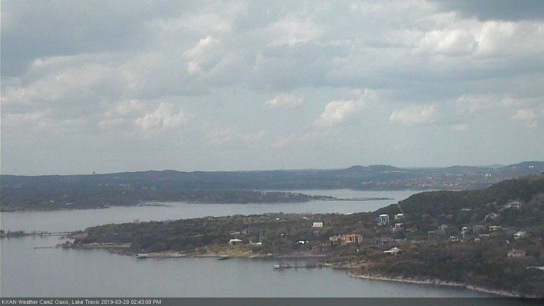 Lake Travis webcam, March 20, 2019 1:45 PM CT