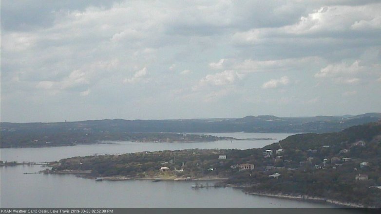 Lake Travis webcam, March 20, 2019 1:55 PM CT