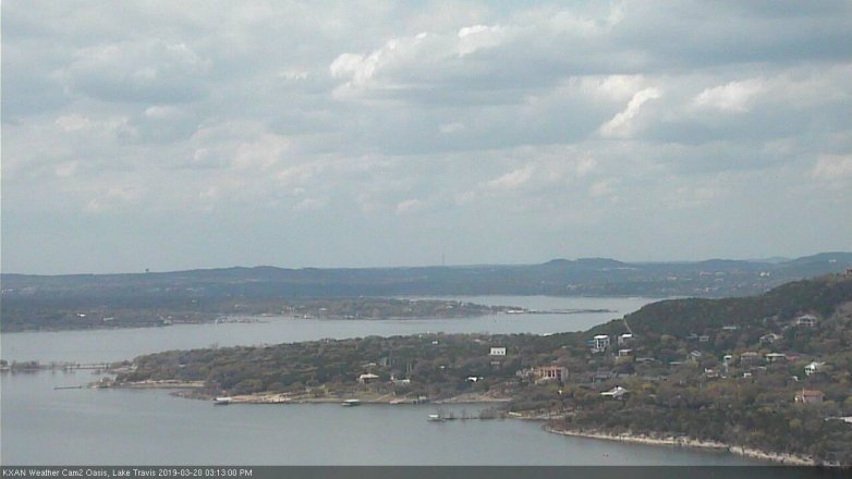 Lake Travis webcam, March 20, 2019 2:15 PM CT