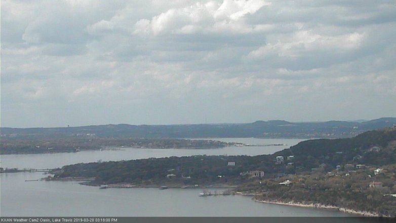 Lake Travis webcam, March 20, 2019 2:20 PM CT
