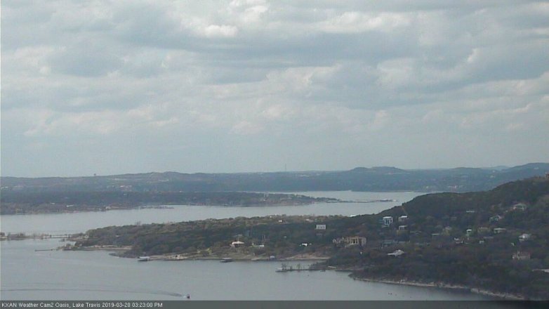 Lake Travis webcam, March 20, 2019 2:25 PM CT