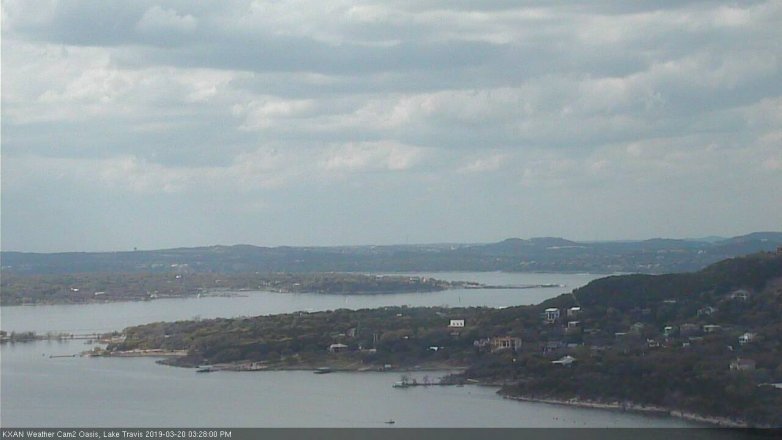 Lake Travis webcam, March 20, 2019 2:30 PM CT