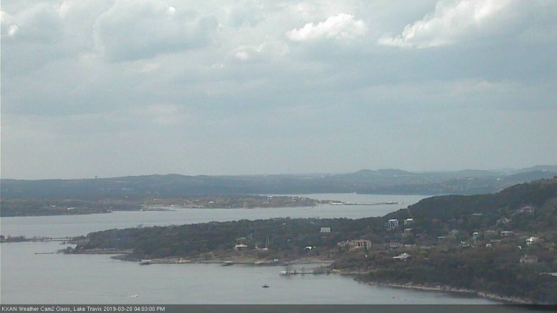 Lake Travis webcam, March 20, 2019 3:05 PM CT