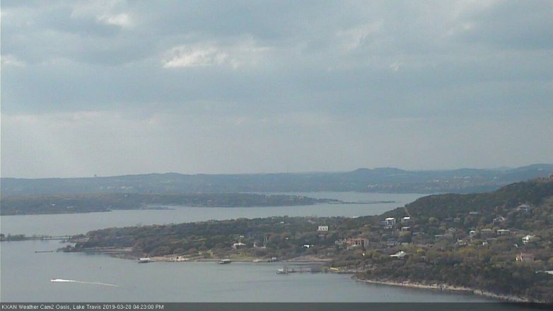 Lake Travis webcam, March 20, 2019 3:25 PM CT
