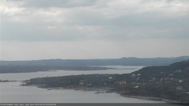 Lake Travis webcam, March 20, 2019 4:05 PM CT