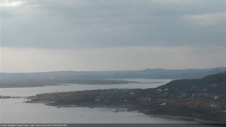 Lake Travis webcam, March 20, 2019 4:40 PM CT
