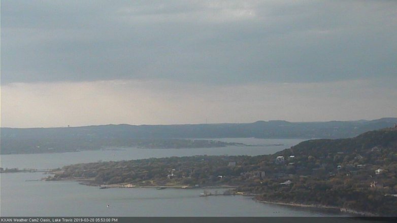 Lake Travis webcam, March 20, 2019 4:55 PM CT