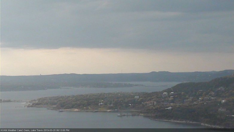 Lake Travis webcam, March 20, 2019 5:15 PM CT