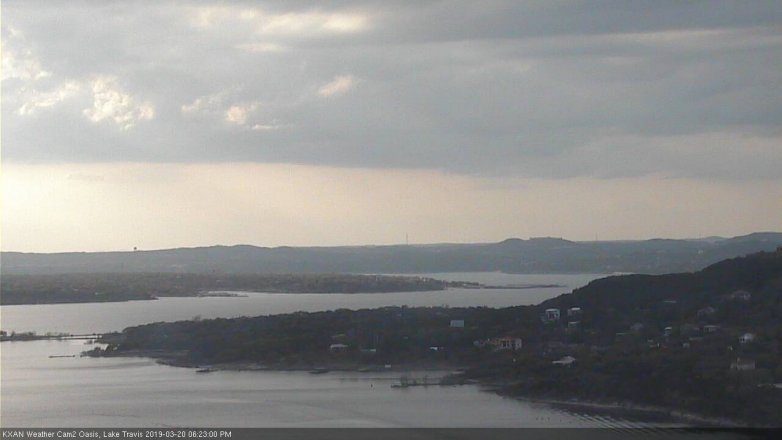 Lake Travis webcam, March 20, 2019 5:25 PM CT