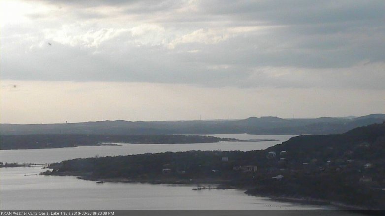 Lake Travis webcam, March 20, 2019 5:30 PM CT