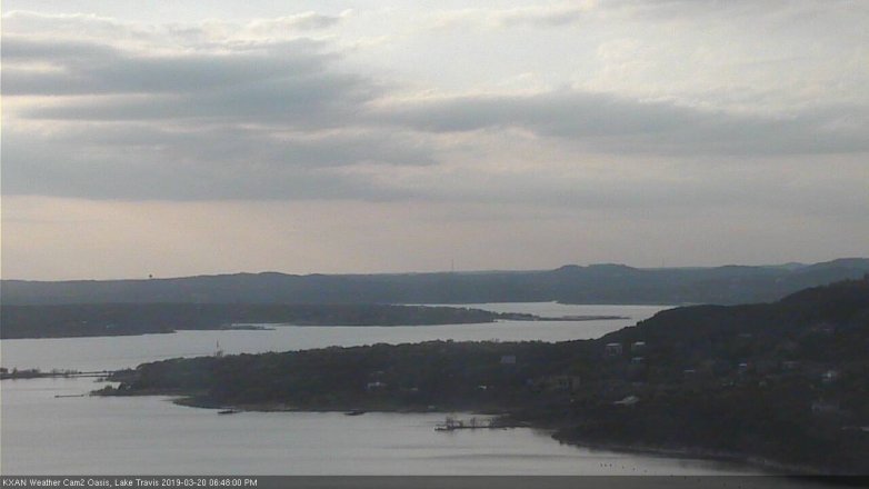 Lake Travis webcam, March 20, 2019 5:50 PM CT