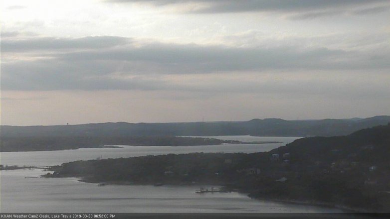 Lake Travis webcam, March 20, 2019 5:55 PM CT