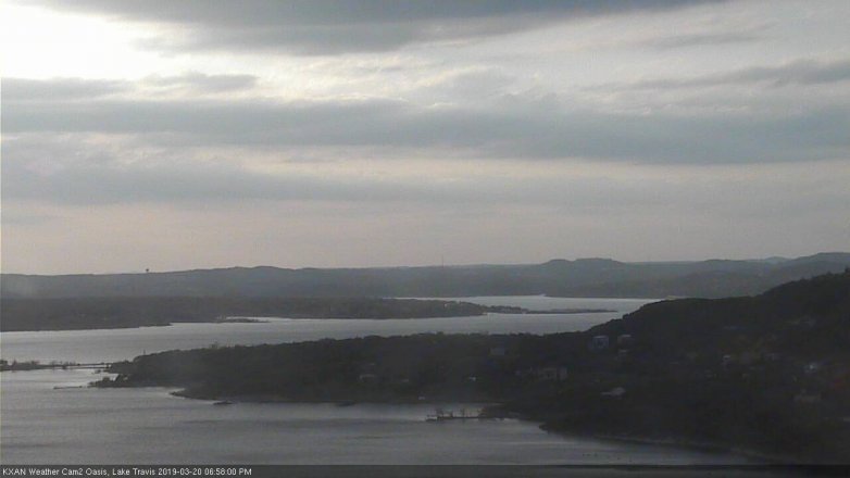 Lake Travis webcam, March 20, 2019 6:00 PM CT