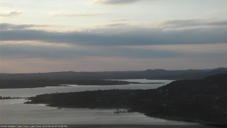 Lake Travis webcam, March 20, 2019 6:15 PM CT