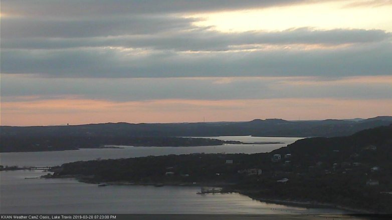 Lake Travis webcam, March 20, 2019 6:25 PM CT