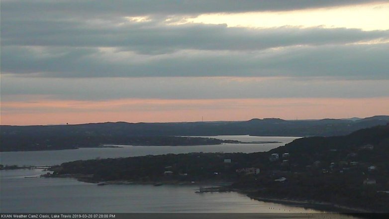 Lake Travis webcam, March 20, 2019 6:30 PM CT
