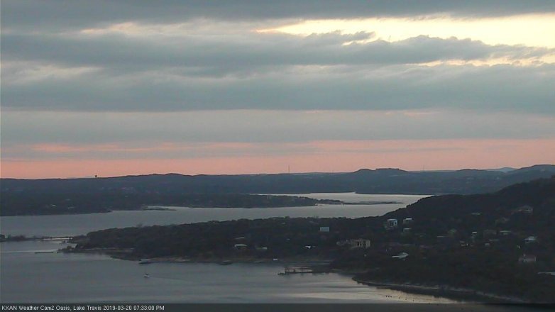 Lake Travis webcam, March 20, 2019 6:35 PM CT