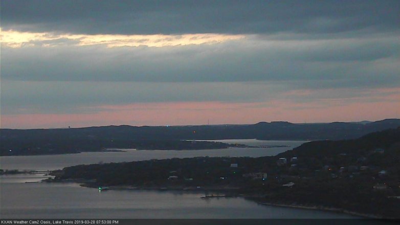 Lake Travis webcam, March 20, 2019 6:55 PM CT