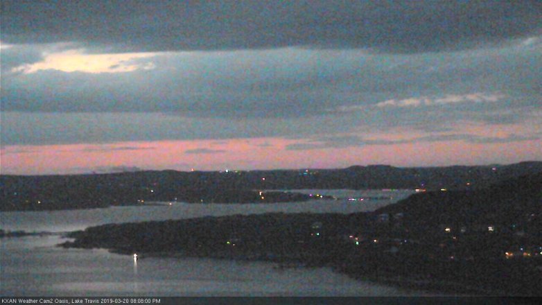 Lake Travis webcam, March 20, 2019 7:10 PM CT