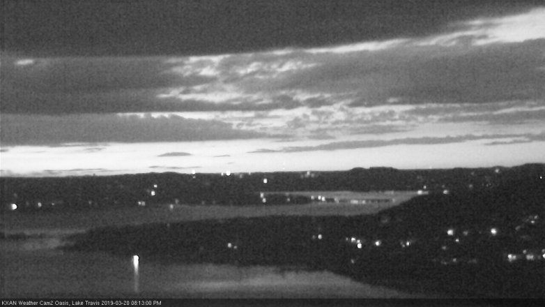 Lake Travis webcam, March 20, 2019 7:15 PM CT