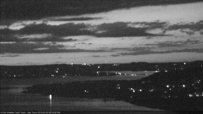 Lake Travis webcam, March 20, 2019 7:20 PM CT