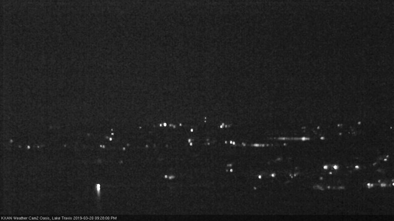 Lake Travis webcam, March 20, 2019 8:30 PM CT