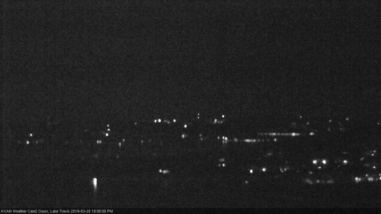 Lake Travis webcam, March 20, 2019 9:10 PM CT