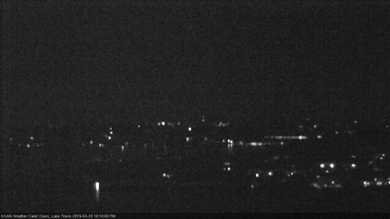 Lake Travis webcam, March 20, 2019 9:20 PM CT
