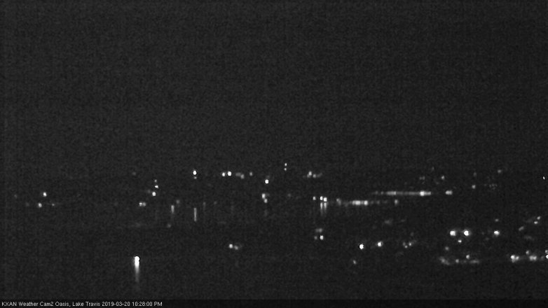 Lake Travis webcam, March 20, 2019 9:30 PM CT
