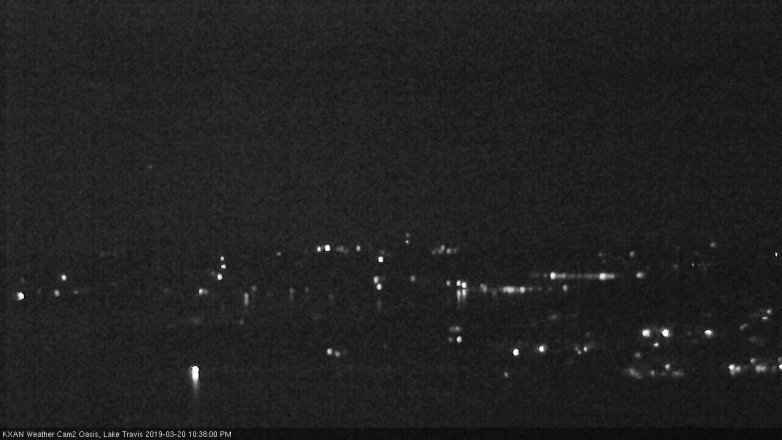 Lake Travis webcam, March 20, 2019 9:40 PM CT
