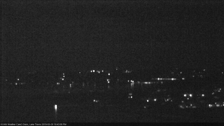 Lake Travis webcam, March 20, 2019 9:45 PM CT