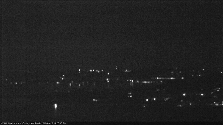 Lake Travis webcam, March 20, 2019 10:30 PM CT