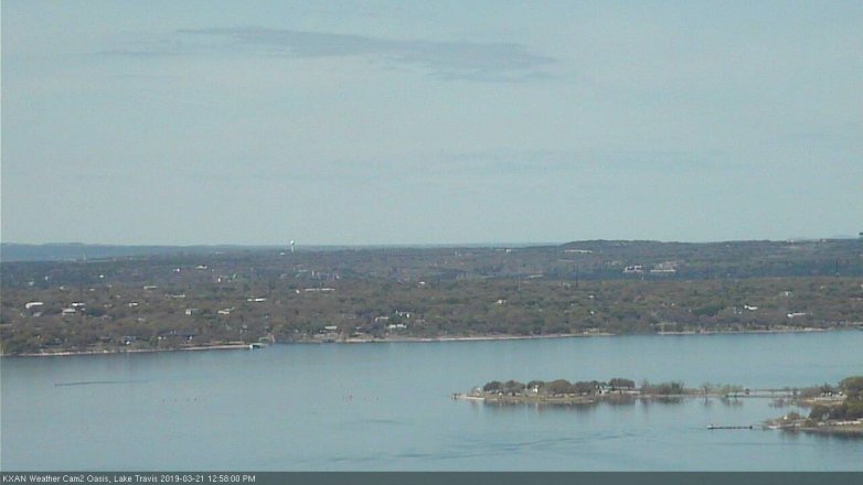 Lake Travis webcam, March 21, 2019 12:00 PM CT