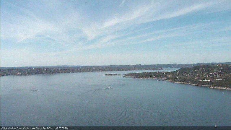 Lake Travis webcam, March 21, 2019 1:30 PM CT
