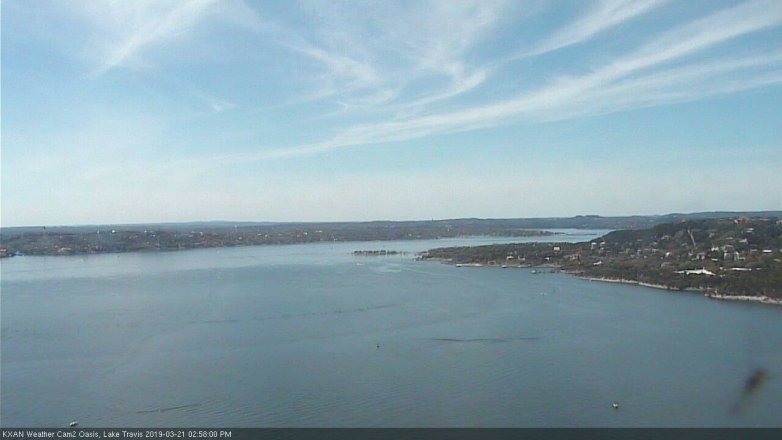 Lake Travis webcam, March 21, 2019 2:00 PM CT