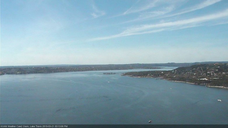 Lake Travis webcam, March 21, 2019 2:15 PM CT