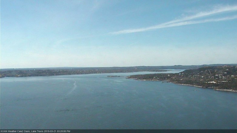 Lake Travis webcam, March 21, 2019 2:30 PM CT