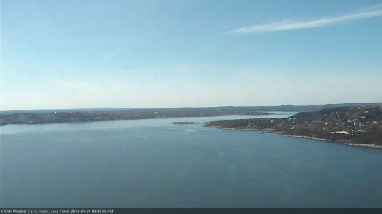Lake Travis webcam, March 21, 2019 2:45 PM CT