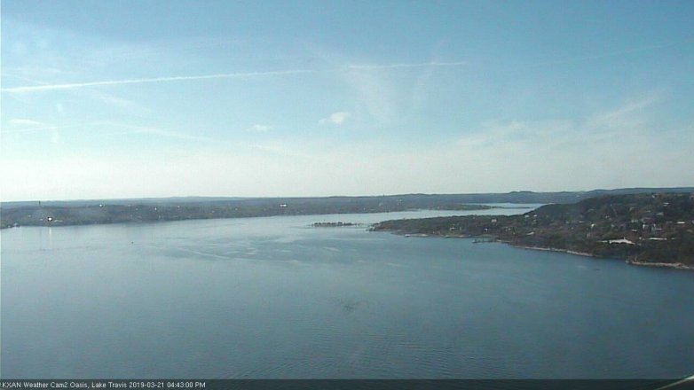 Lake Travis webcam, March 21, 2019 3:45 PM CT