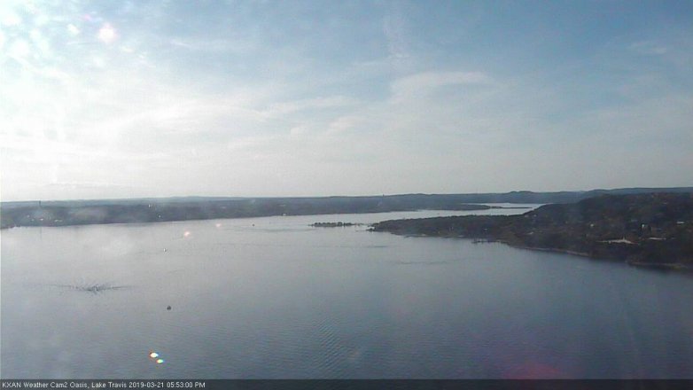 Lake Travis webcam, March 21, 2019 4:55 PM CT