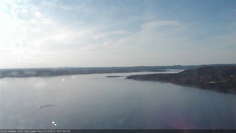Lake Travis webcam, March 21, 2019 5:00 PM CT