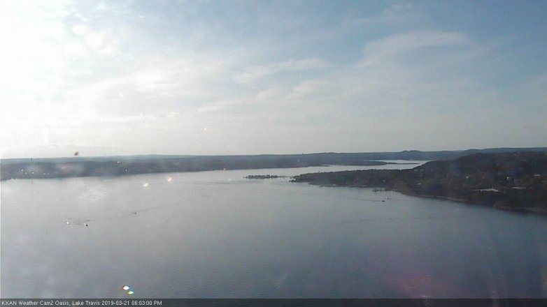 Lake Travis webcam, March 21, 2019 5:05 PM CT